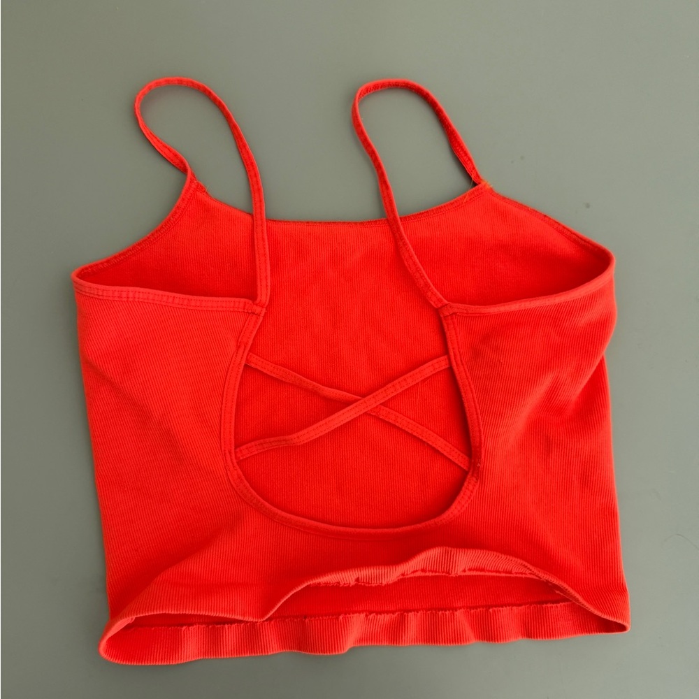 Free People FP Movement Tighten Up Strappy Back Tank in Scarlet - Picture 4 of 5